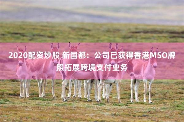 2020配资炒股 新国都：公司已获得香港MSO牌照拓展跨境支付业务